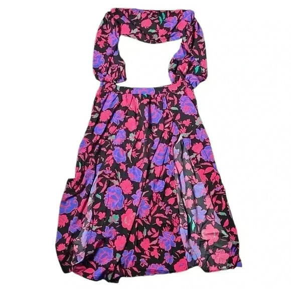 SHEIN Floral Split Maxi Boho Multicolor Skirt Set Size 2XL - Picture 1 of 12